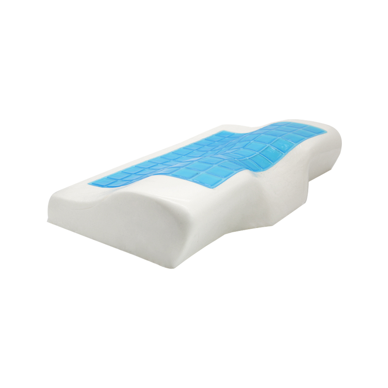 Hot Sallow Polštář Contour Shape Gel Chladivý Pohodlný polštář z paměťové pěny na krk s odnímatelným potahem